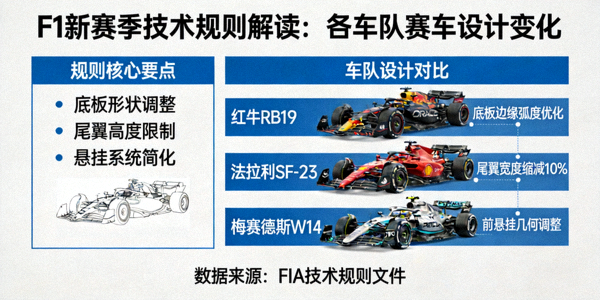 F1新赛季技术规则解读：各车队赛车设计变化
